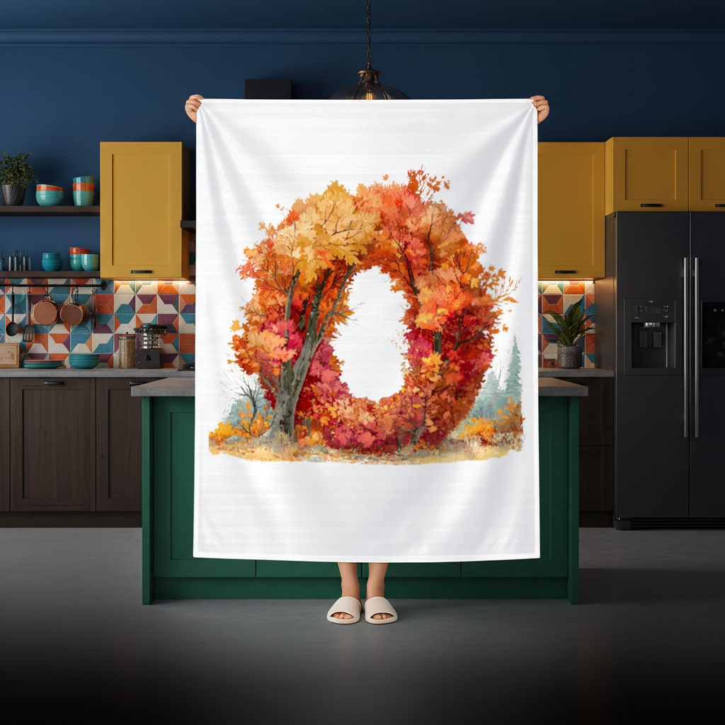 Autumn Leaf Letter O Rectangular Tablecloth