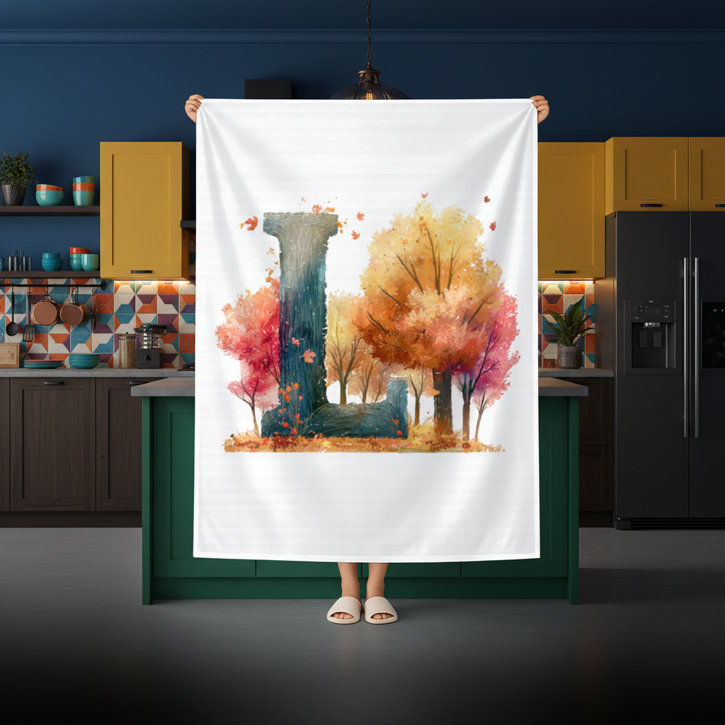 Autumn Forest Letter L Rectangular Tablecloth