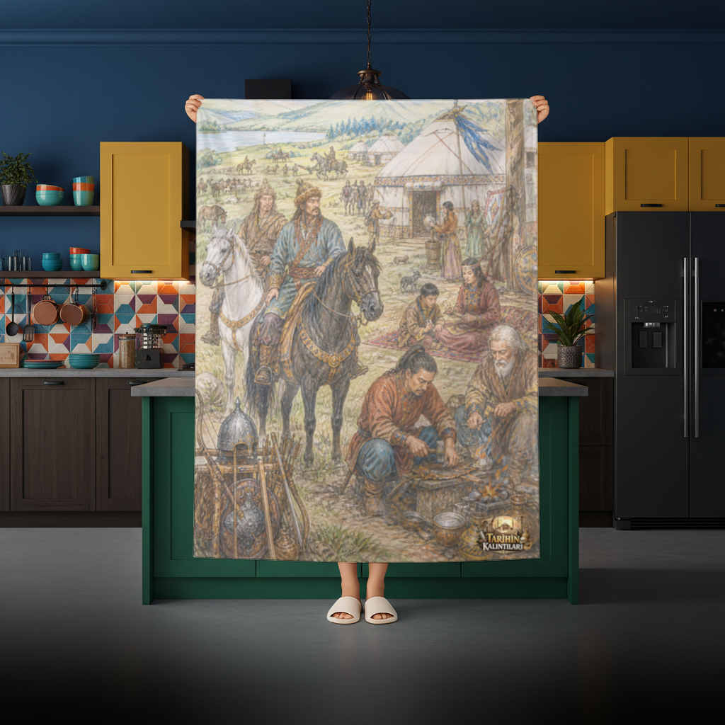 Blacksmiths of the Steppe Ancient Nomadic Camp Art Rectangular Tablecloth