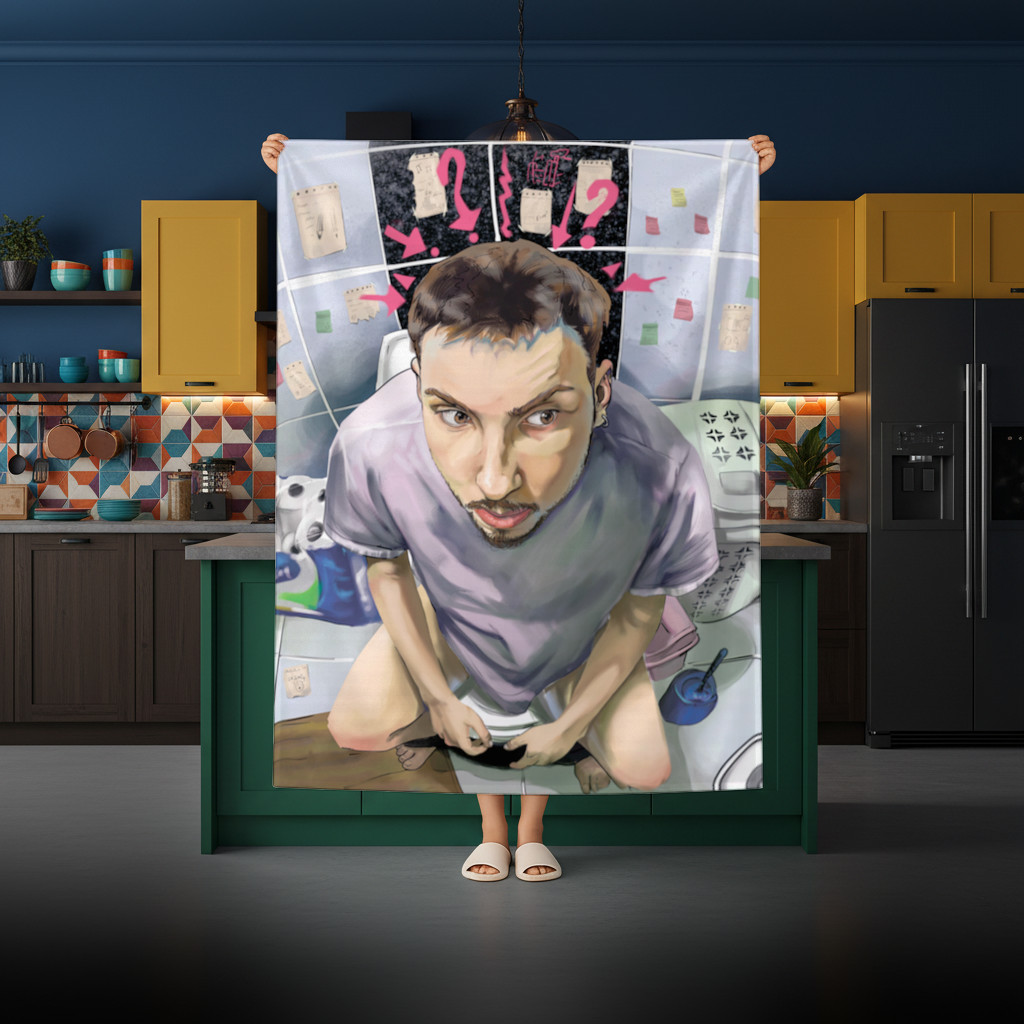 Toilet allegory Rectangular Tablecloth