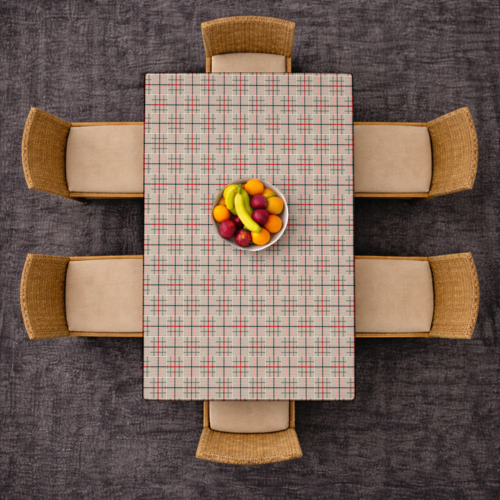 Red Black Geometric Tribal Pattern Rectangular Tablecloth