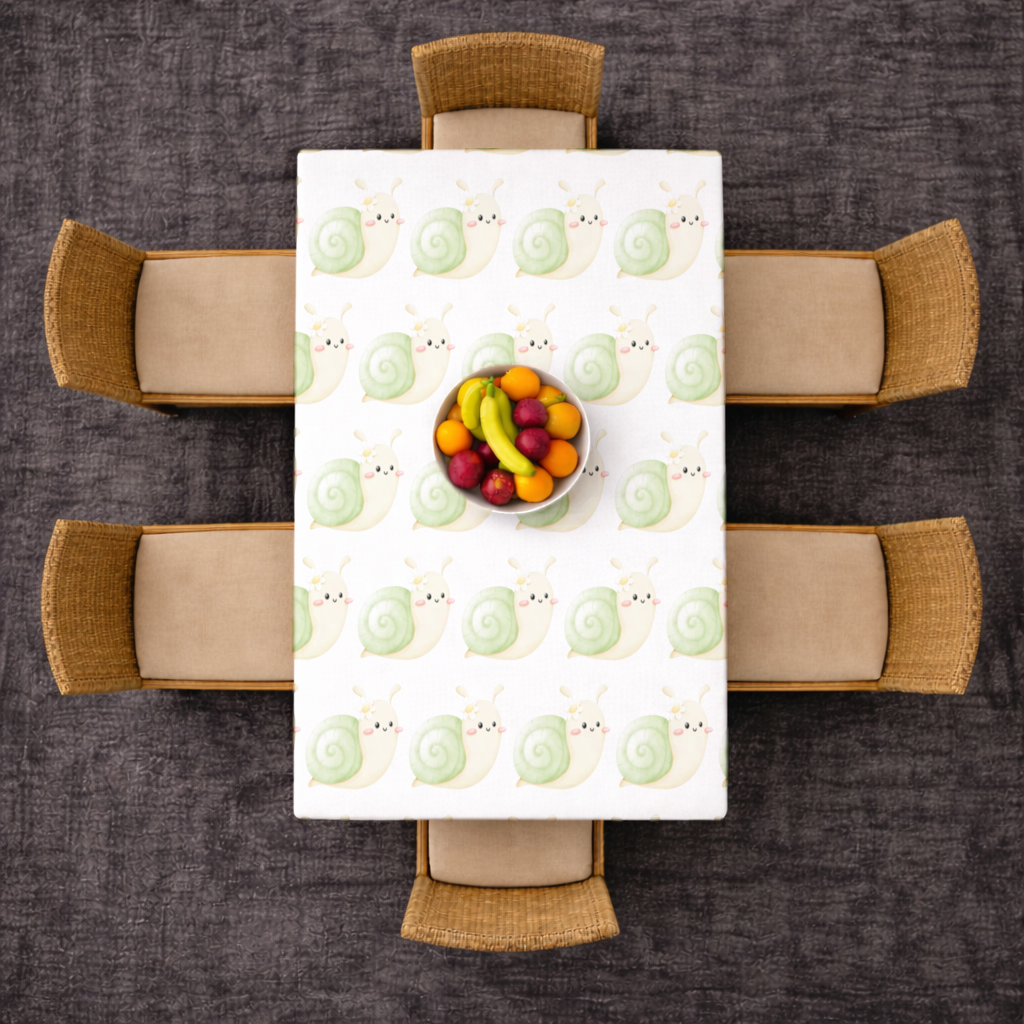 Cute Snail Illustration Rectangular Tablecloth
