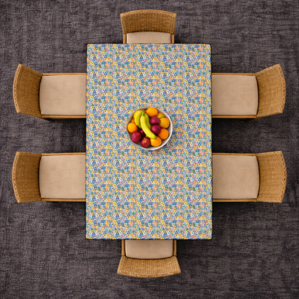 Rainbow triangle pattern Rectangular Tablecloth