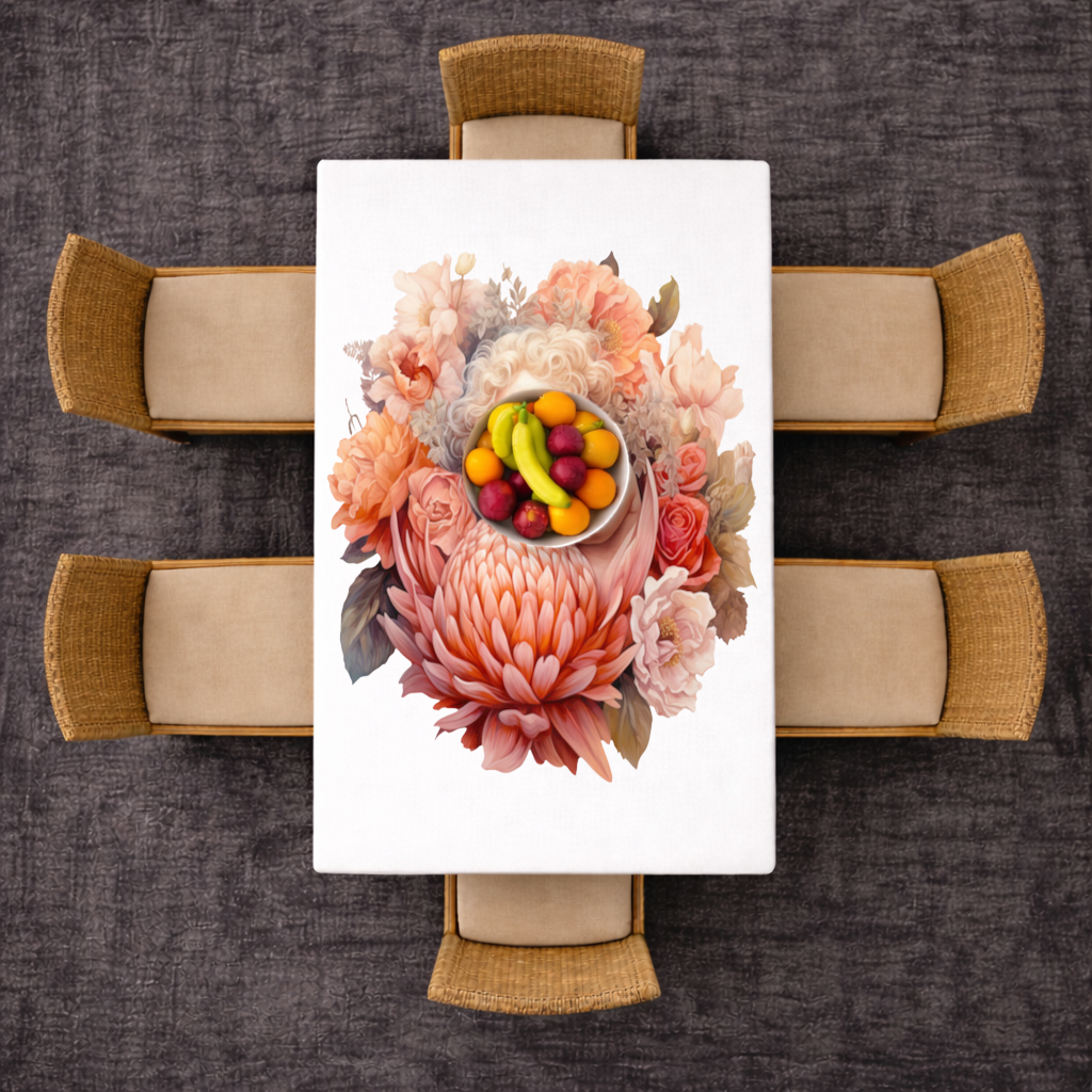 Ethereal Cottagecore Sleeping Baby Rectangular Tablecloth