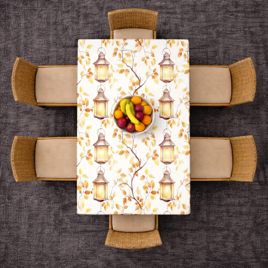 Vintage Watercolor Fall Branches Rectangular Tablecloth