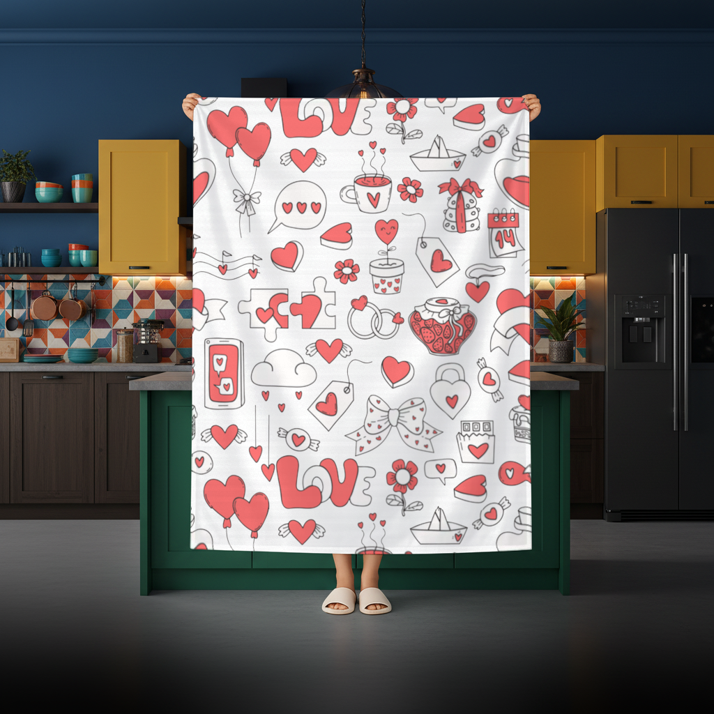 Valentines Day Doodle Love Heart Pattern Cute Design 