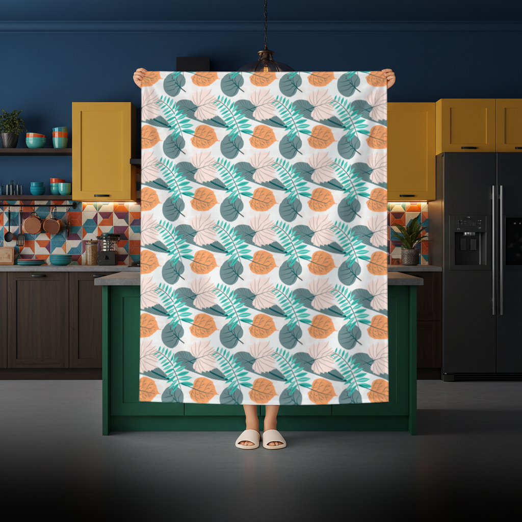 Modern Tropical Leaves Rectangular Tablecloth