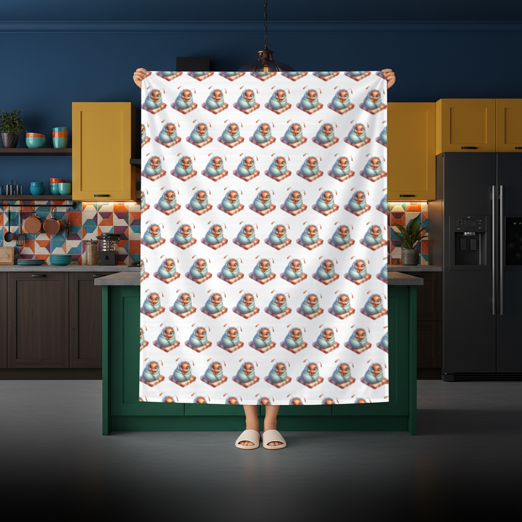 Kawaii Baby Ant Wrapped in Blanket Rectangular Tablecloth