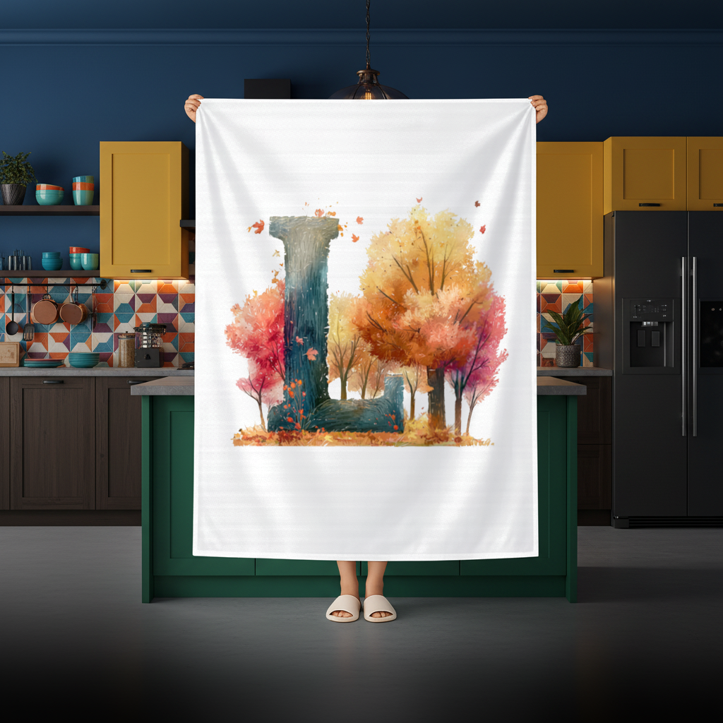 Autumn Forest Letter L Rectangular Tablecloth