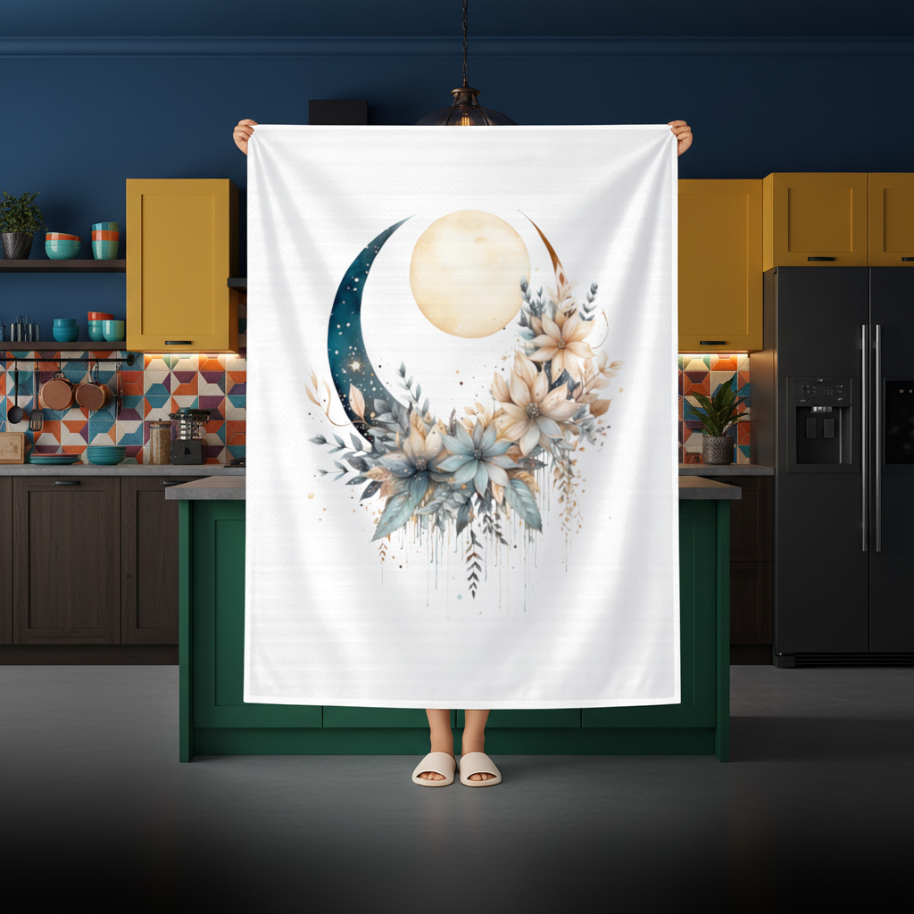 Celestial Boho Moon Floral 