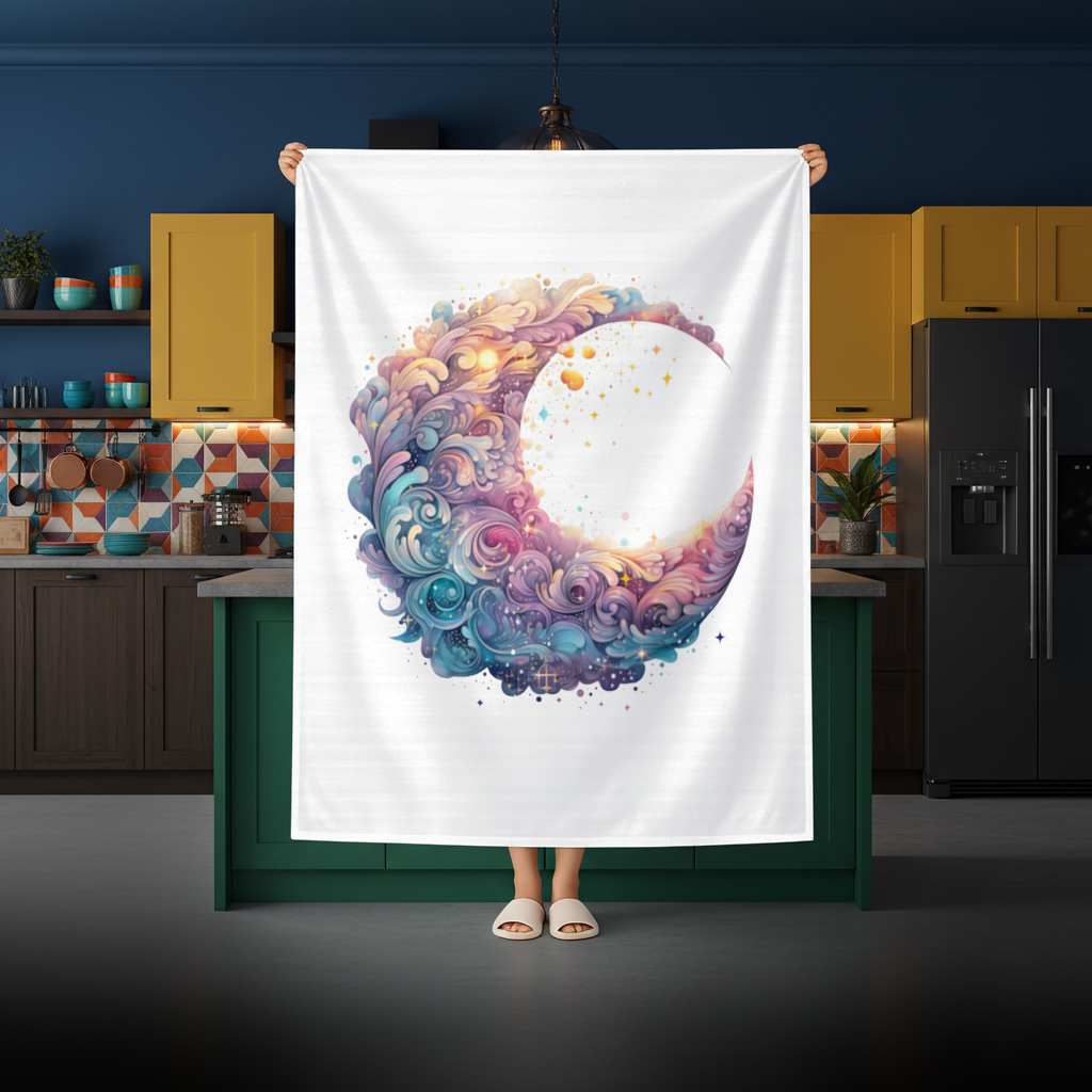 Colorful Swirled Celestial Moon 