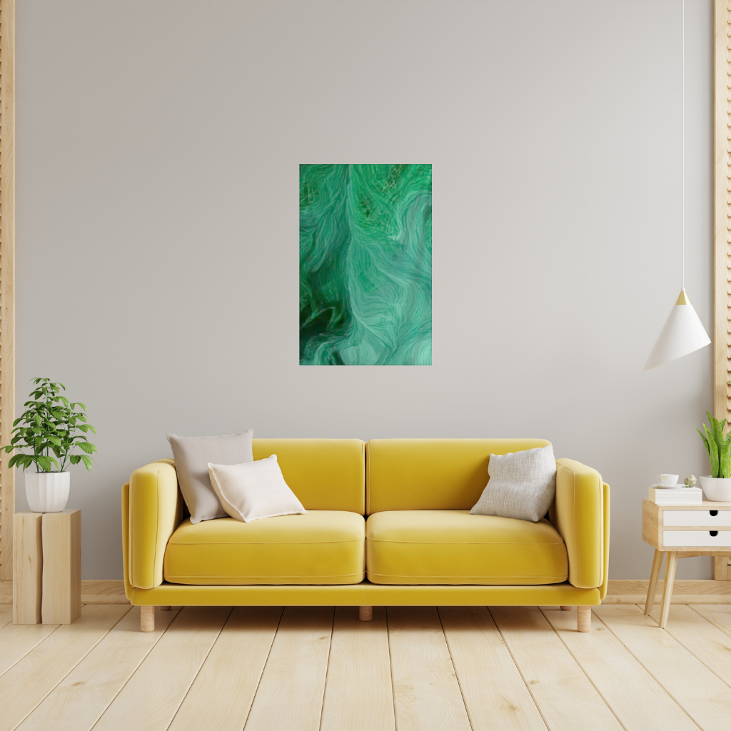 Black and green marbling Wall Tapestry