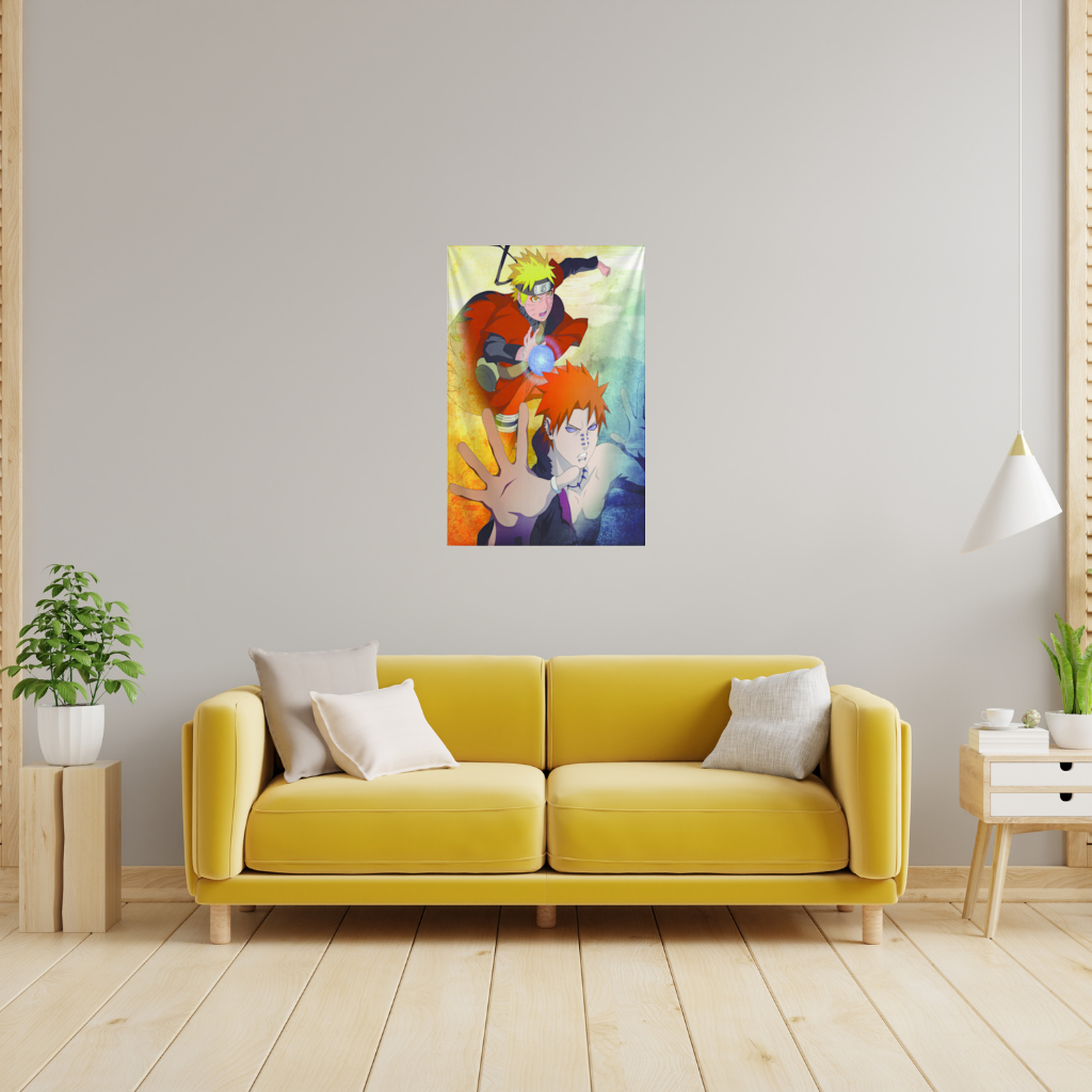 Ninja Warrior Energy Sphere Duel Wall Tapestry