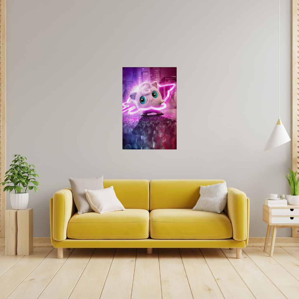 Cyberpunk Pink Fluffy Creature Wall Tapestry