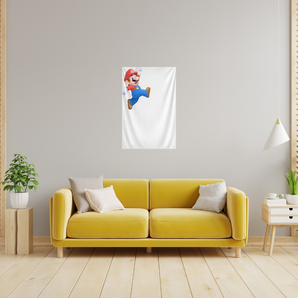 Retro Pixel Hero Design Wall Tapestry