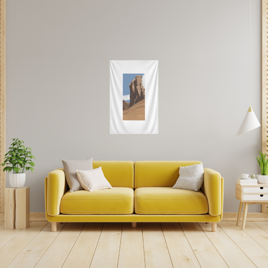 Desert Monolith Stylized Environment Concept Phone Case Wall Tapestry