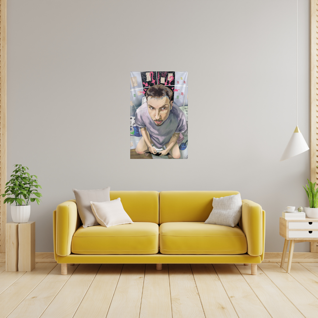 Toilet allegory Wall Tapestry