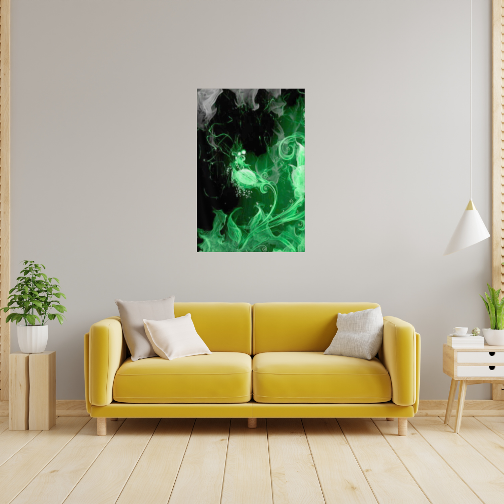 Green and black smokes Wall Tapestry