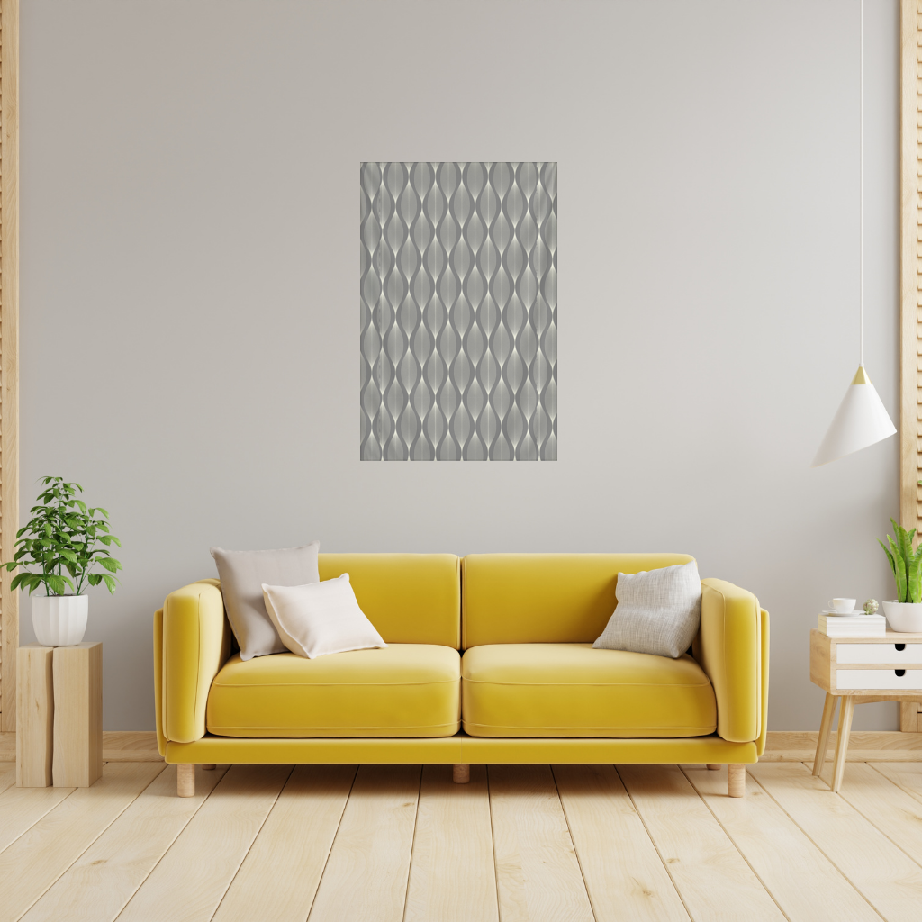 Art Deco Geometric Wavy Pattern Wall Tapestry