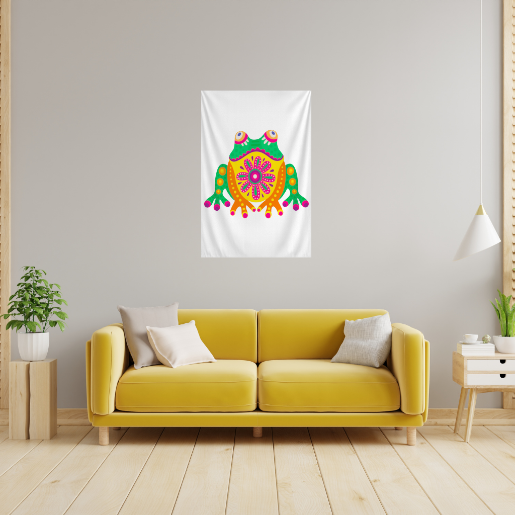 Mexican Alebrije Frog Wall Tapestry
