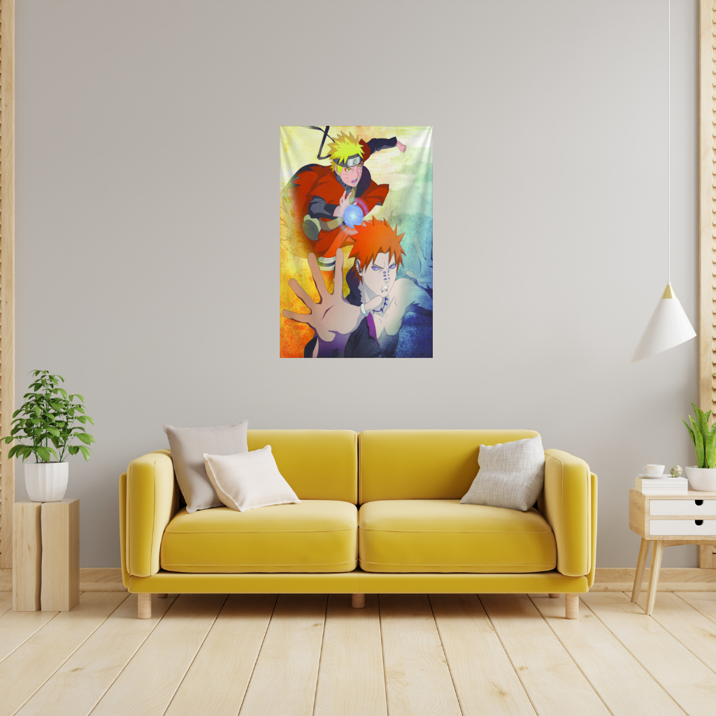 Ninja Warrior Energy Sphere Duel Wall Tapestry