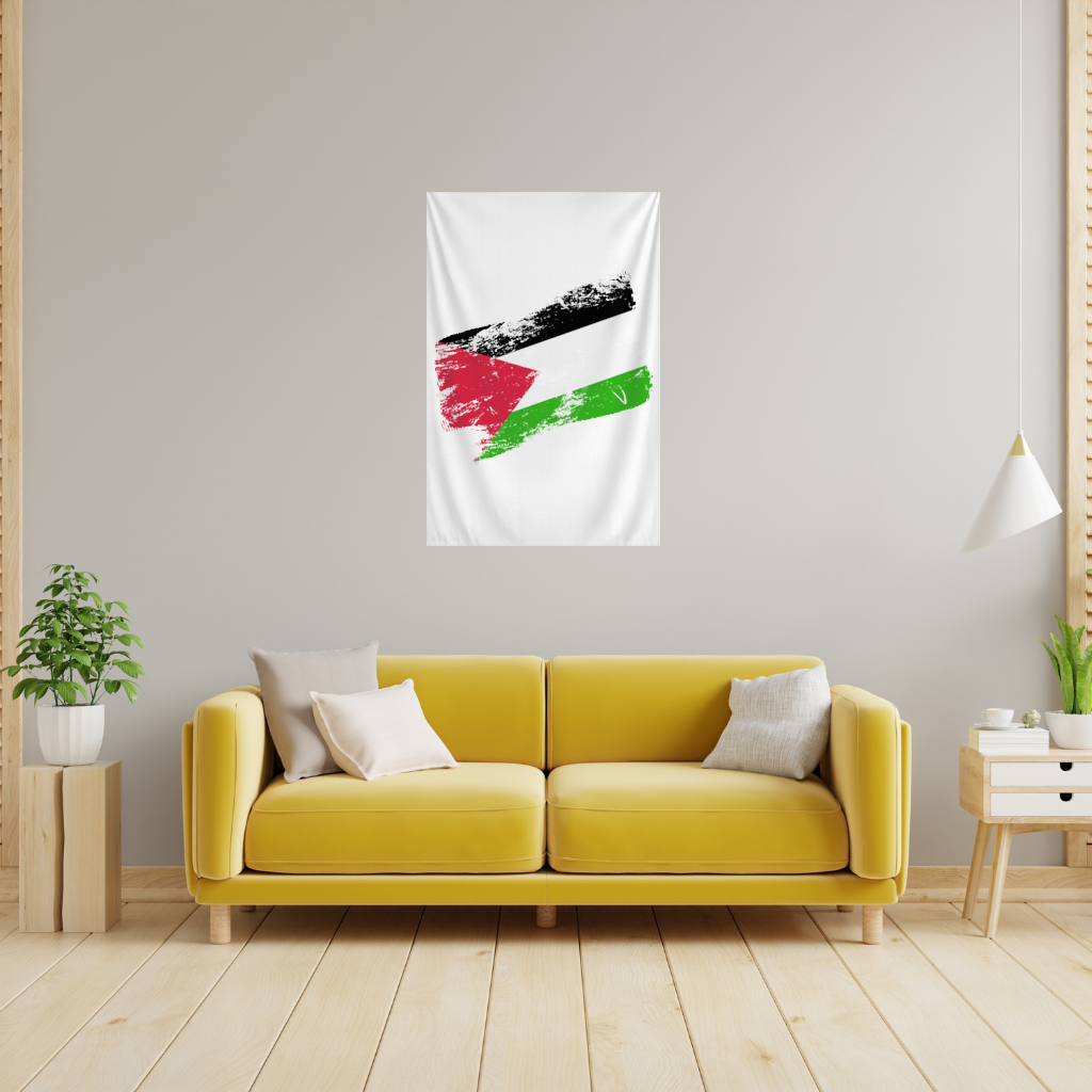 Palestine Resistance Flag Brush Stroke 