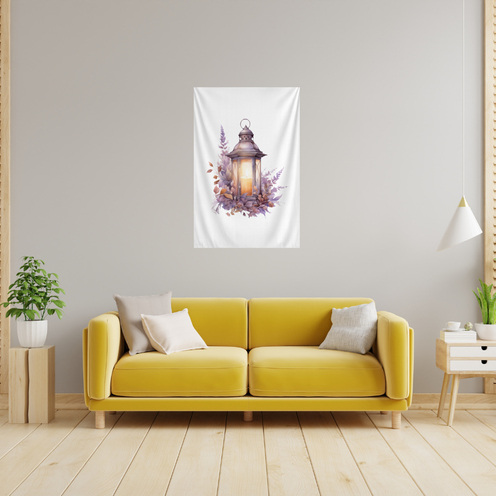 Cottagecore Lavender and Leaves Lantern 