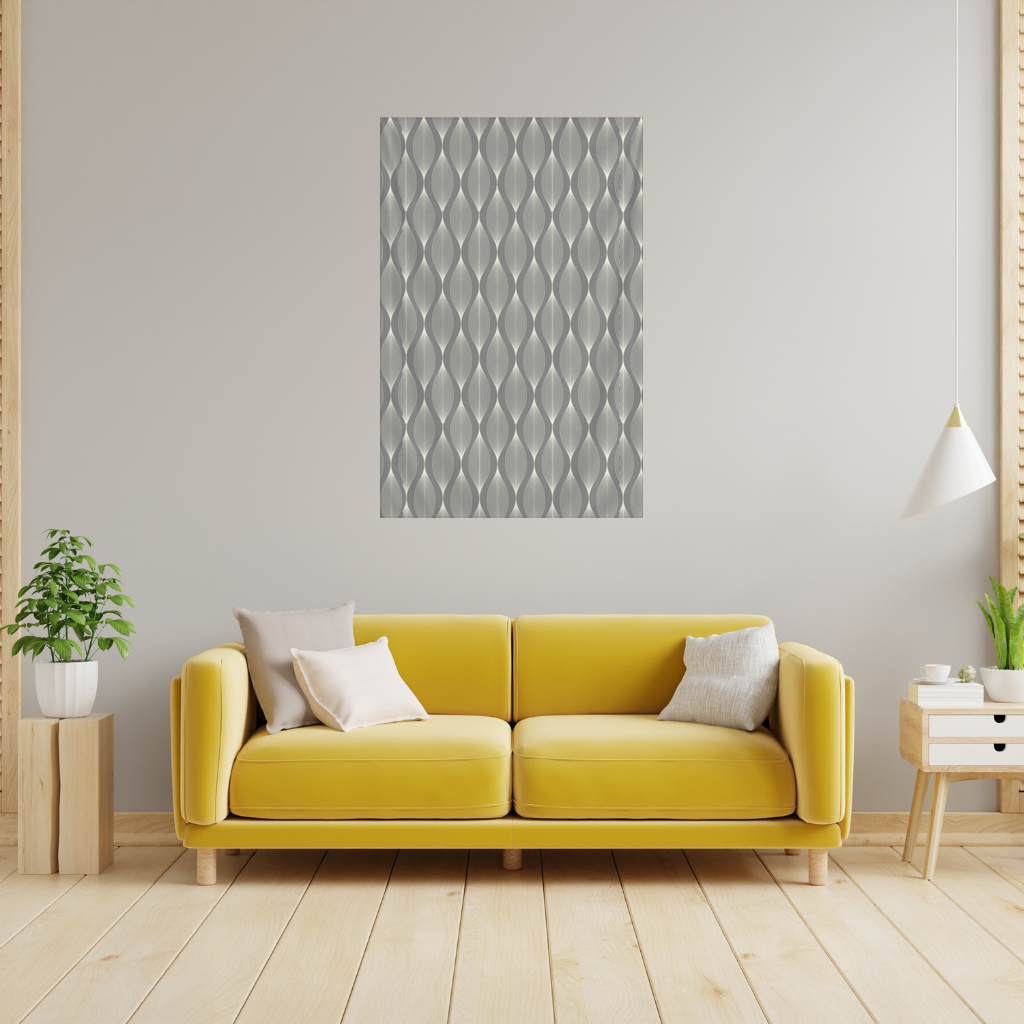 Art Deco Geometric Wavy Pattern Wall Tapestry