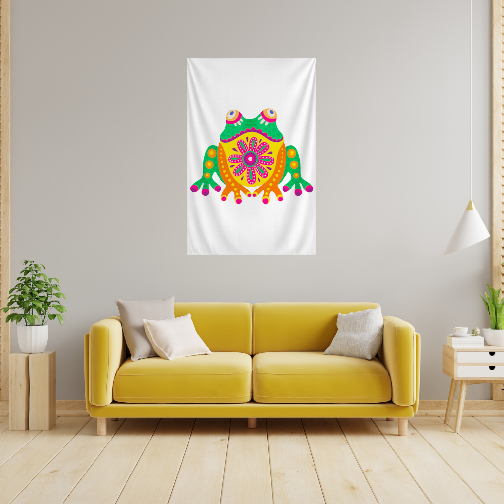 Mexican Alebrije Frog Wall Tapestry