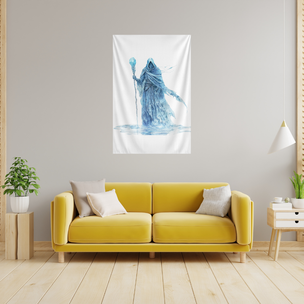 Mavi Buz Büyücüsü Kristal Asalı Karakter Duvar Örtüsü