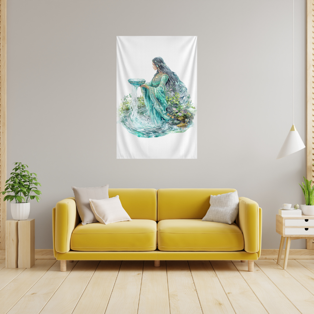 Efsunlu Su Tanrıçası Duvar Örtüsü