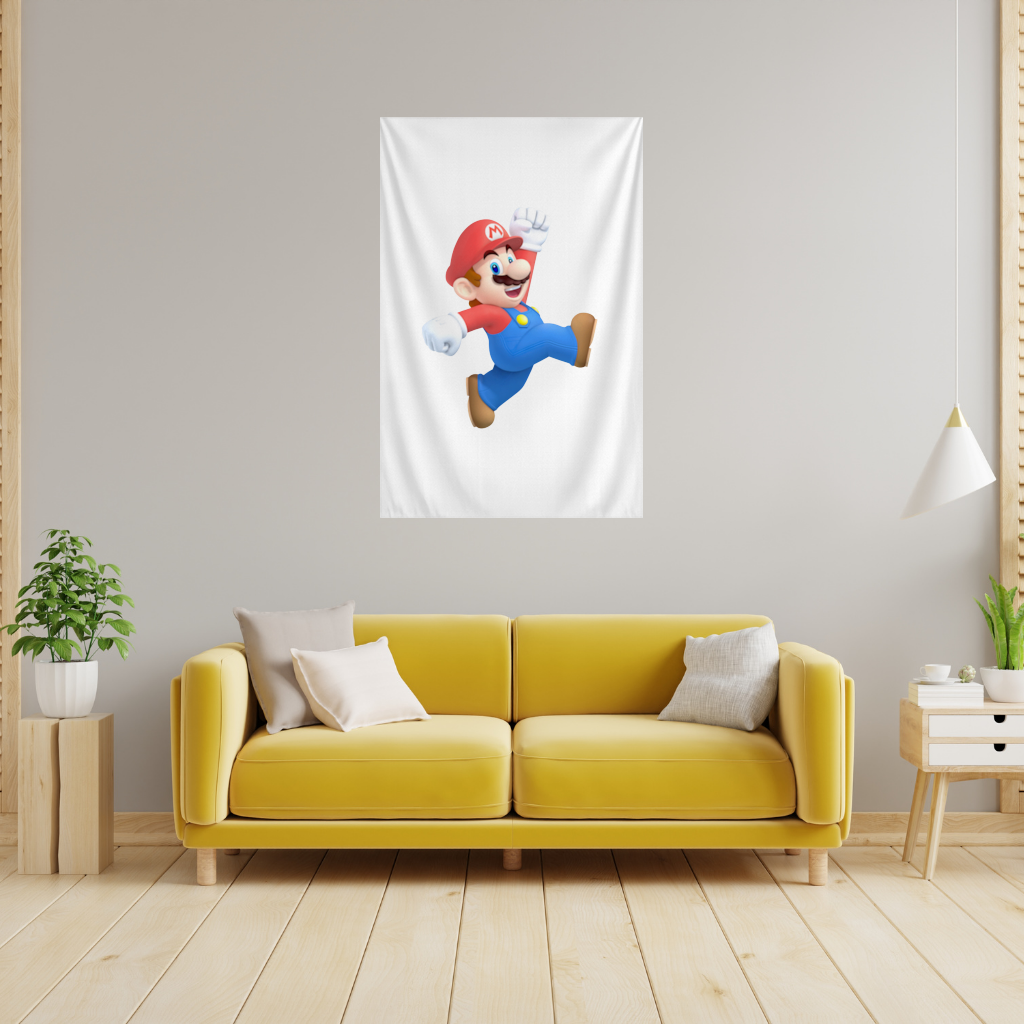 Retro Pixel Hero Design Wall Tapestry