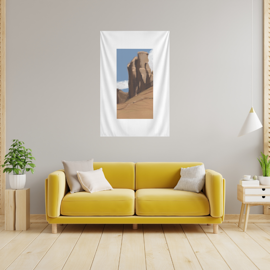 Desert Monolith Stylized Environment Concept Phone Case Wall Tapestry