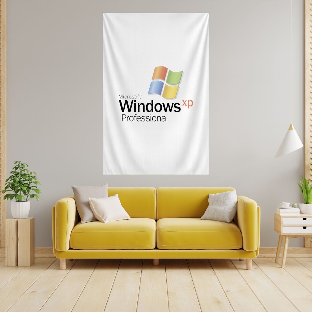 Digital Nostalgia Windows XP Iconic Logo Wall Tapestry