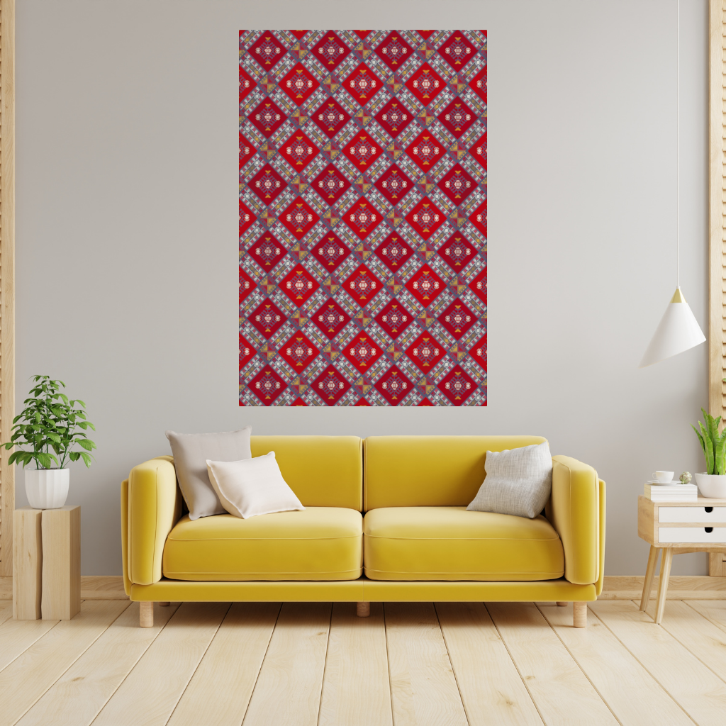 Traditional Kilim Pattern Motif Wall Tapestry