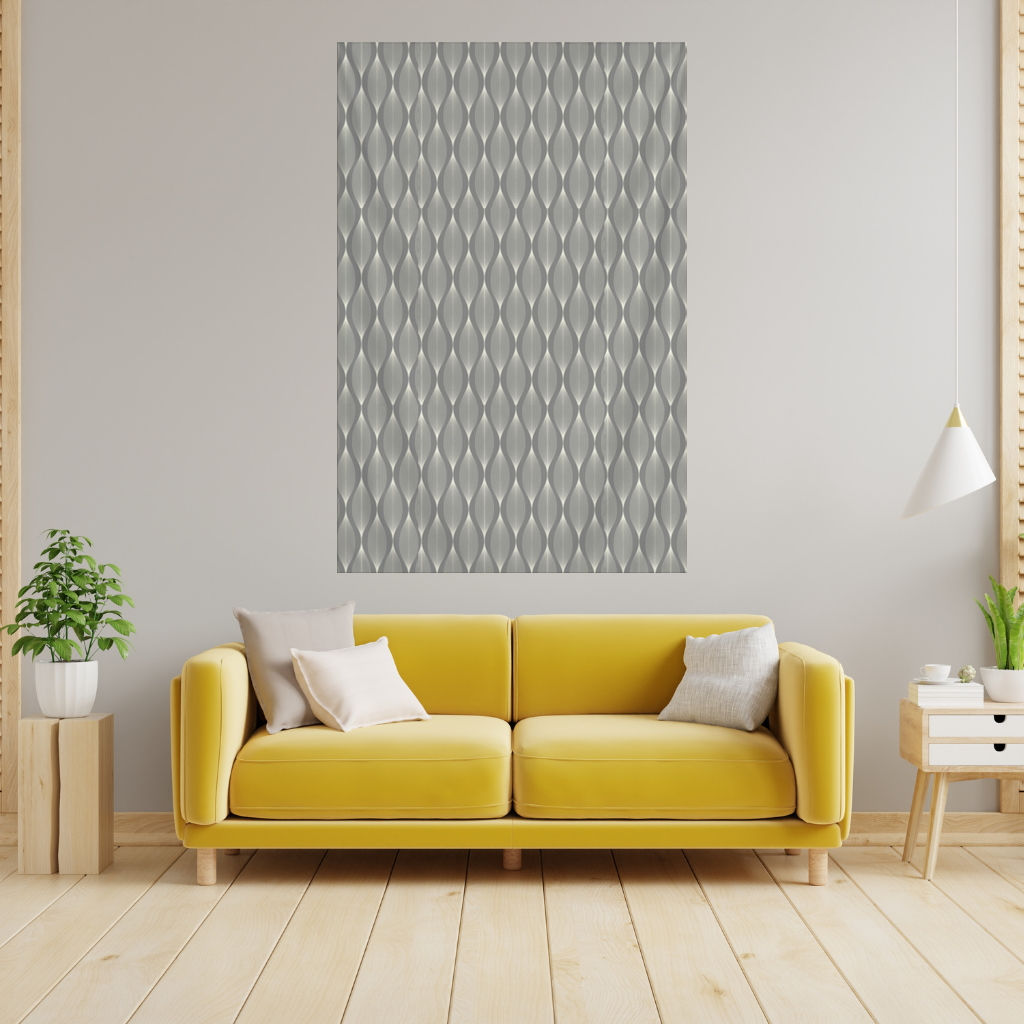 Art Deco Geometric Wavy Pattern Wall Tapestry
