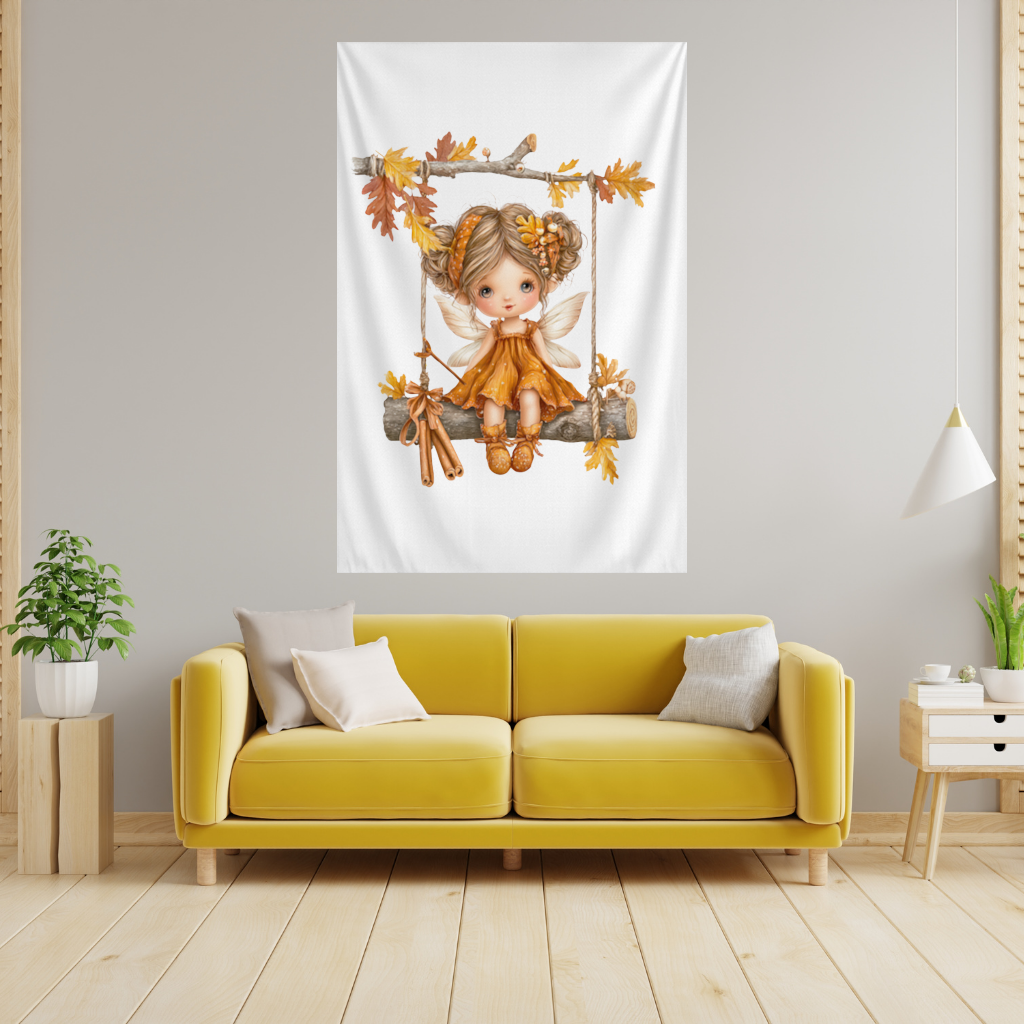 Sevimli Sonbahar Orman Perisi Duvar Örtüsü