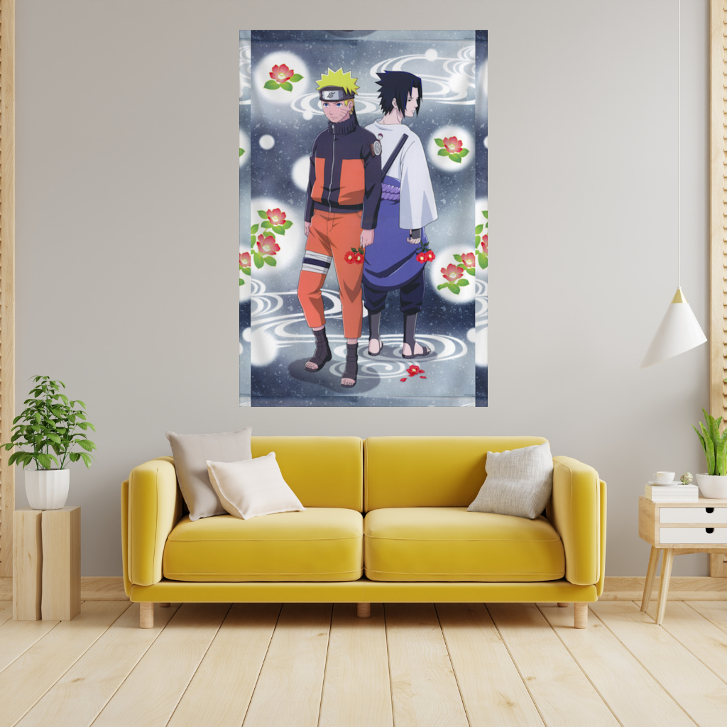 Sırt Sırta Duran İki Rakip Savaşçı Duvar Örtüsü