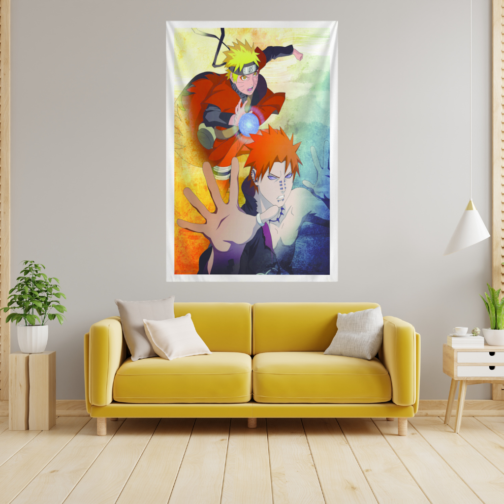 Ninja Warrior Energy Sphere Duel Wall Tapestry