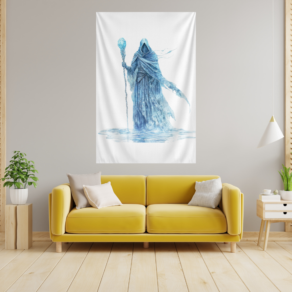 Mavi Buz Büyücüsü Kristal Asalı Karakter Duvar Örtüsü