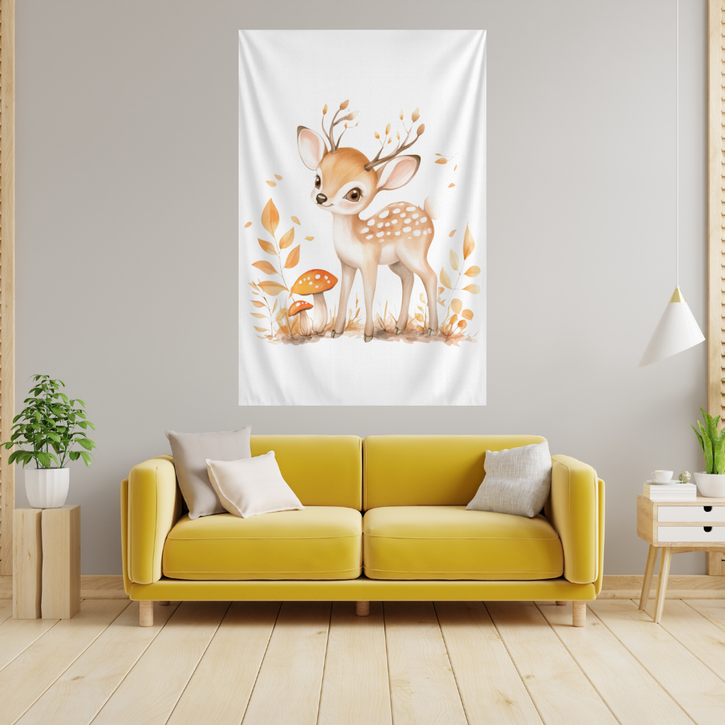 Whimsical Autumn Woodland Fawn 