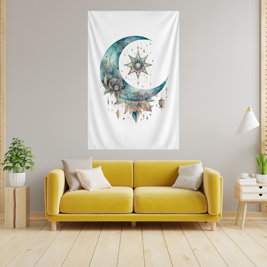 Boho Göksel Güneş ve Ay Duvar Örtüsü