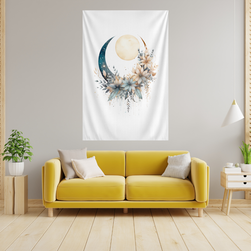 Celestial Boho Moon Floral 
