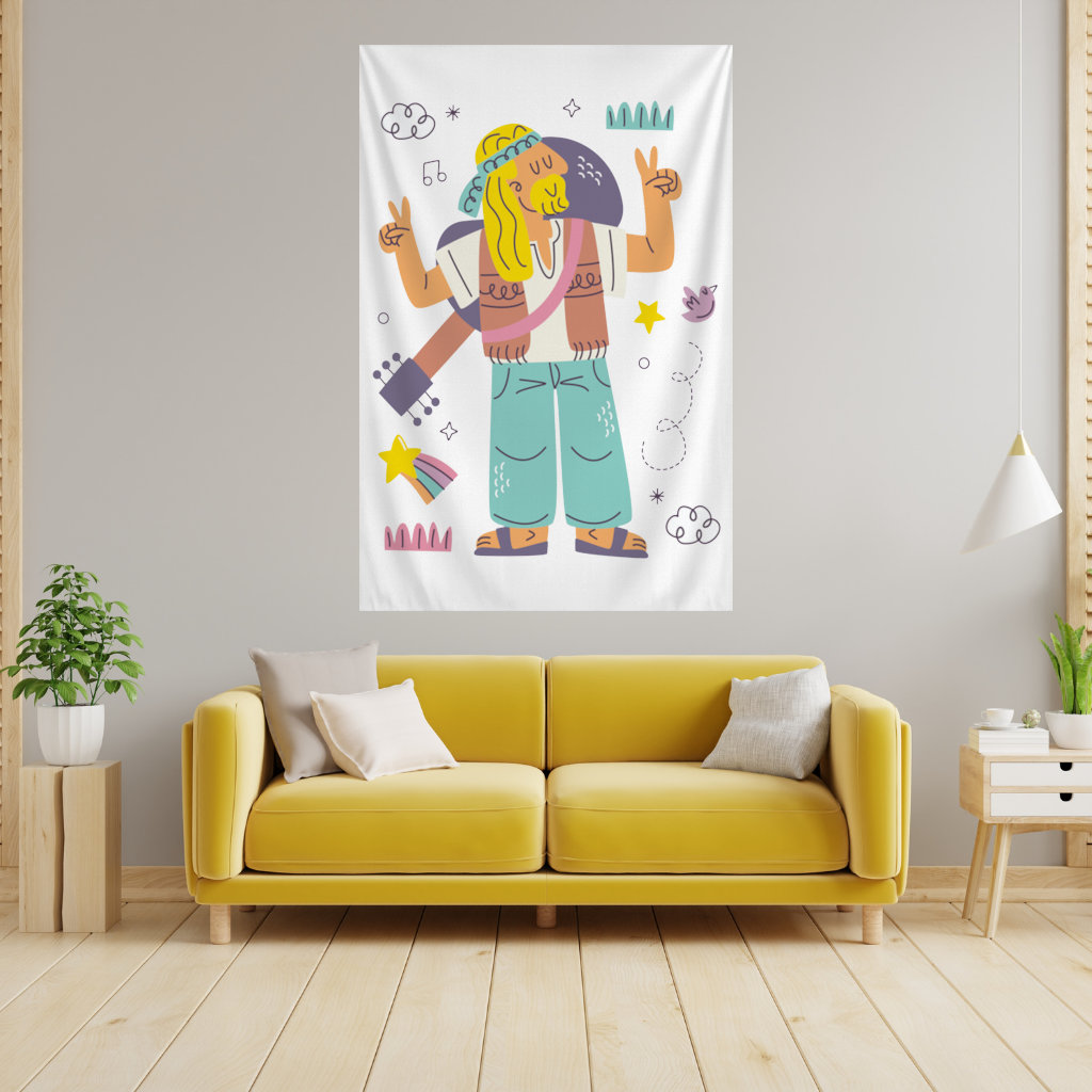 Retro Hippie Character 