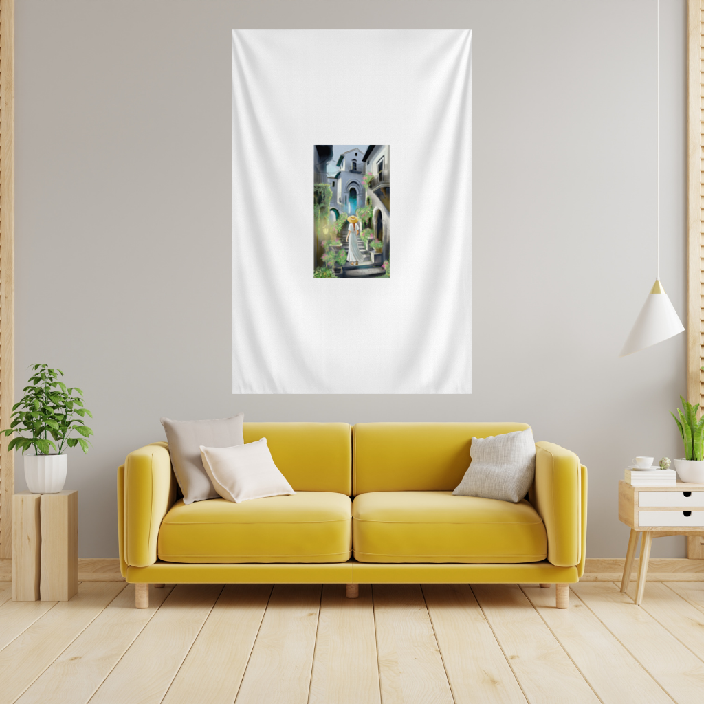 Journey Through Time The Tale of Flowery Streets Wall Tapestry