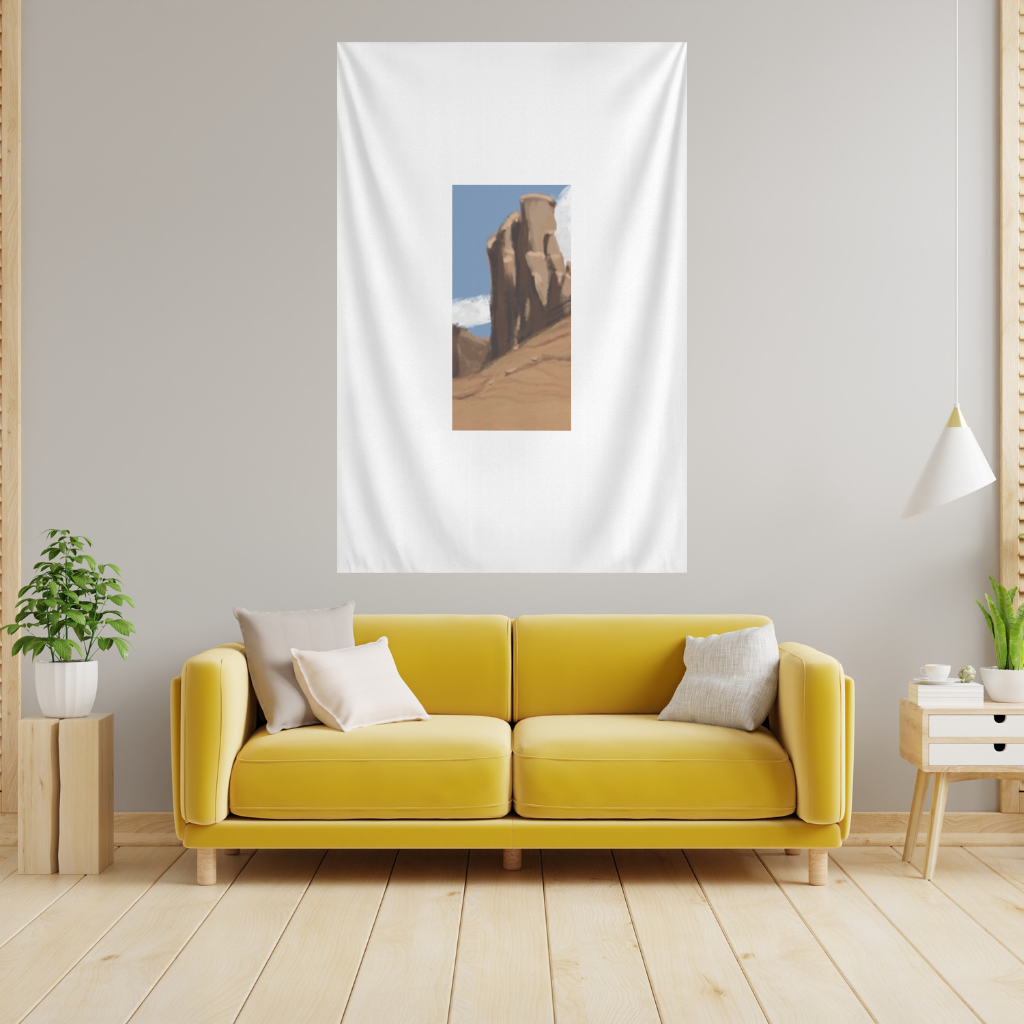 Desert Monolith  Stylized Environment Concept Phone Case Wall Tapestry