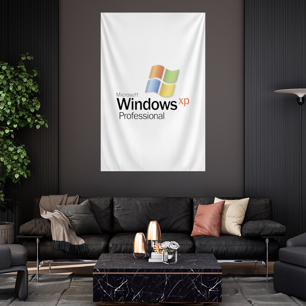 Digital Nostalgia Windows XP Iconic Logo Wall Tapestry