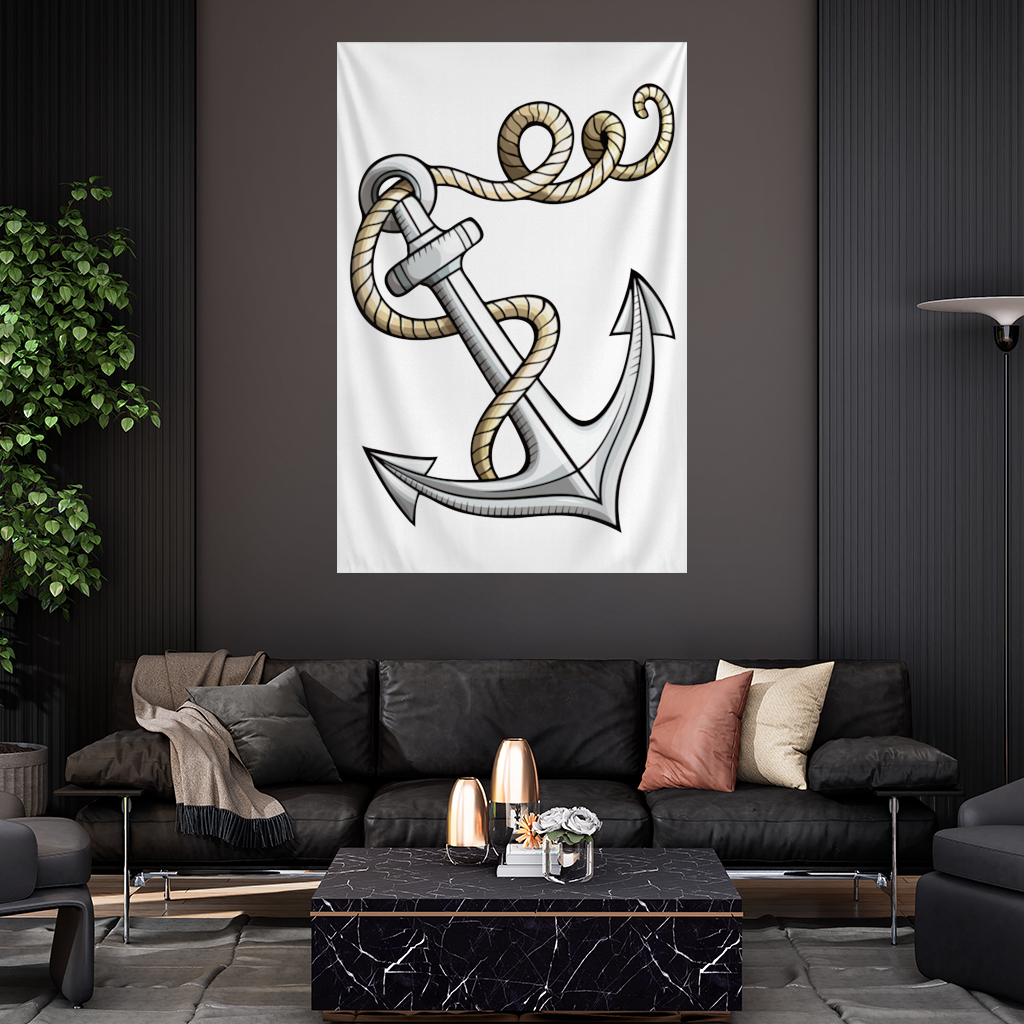Sailor Anchor with Rope Tattoo Art 