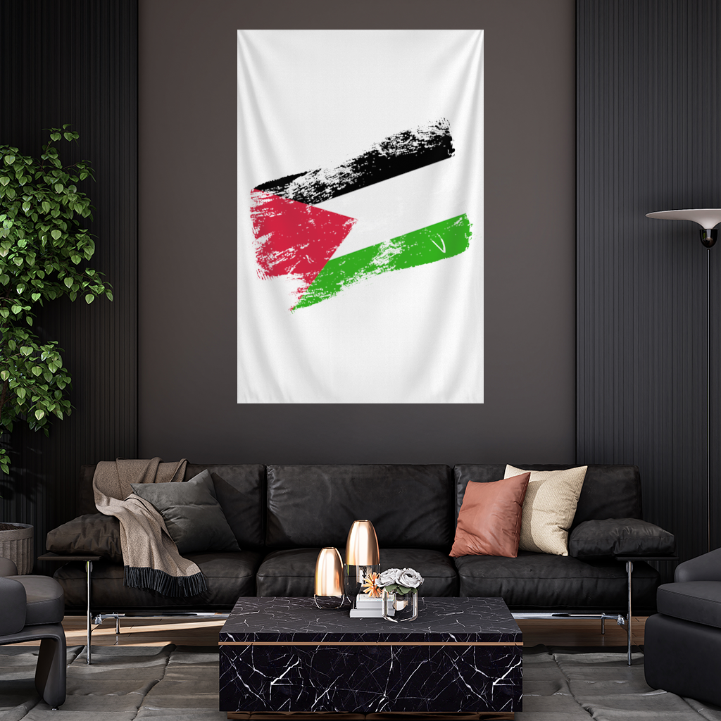 Filistin Direniş Bayrağı Fırça Darbesi Duvar Örtüsü