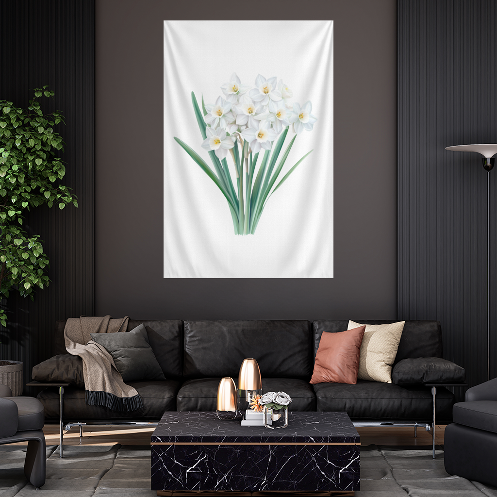White Daffodil Bouquet Botanical 